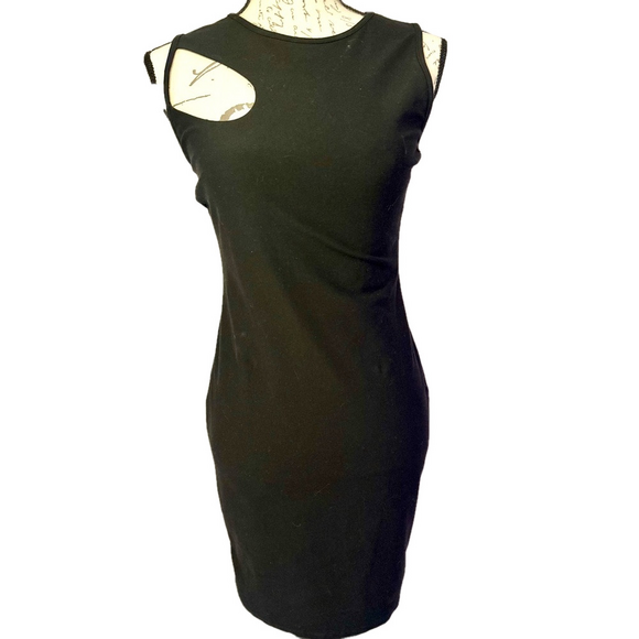 Asymmetrical Little Black Dress - Picture 2 of 3